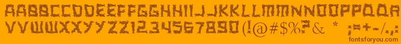 Шрифт ARippingYarnToo – коричневые шрифты на оранжевом фоне