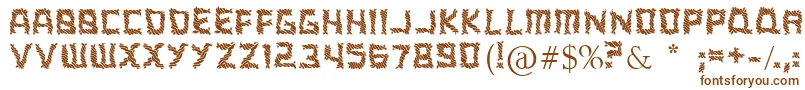 Шрифт ARippingYarnToo – коричневые шрифты на белом фоне