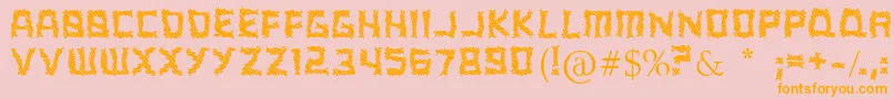 ARippingYarnToo Font – Orange Fonts on Pink Background