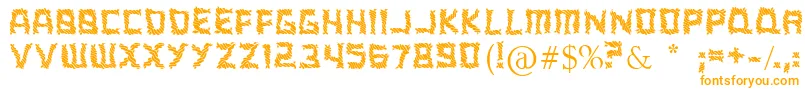 ARippingYarnToo-Schriftart – Orangefarbene Schriften auf weißem Hintergrund