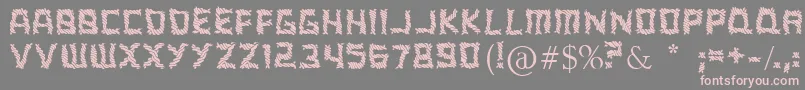 ARippingYarnToo-fontti – vaaleanpunaiset fontit harmaalla taustalla