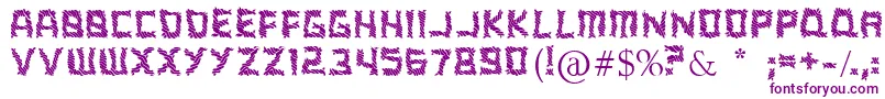 ARippingYarnToo-fontti – violetit fontit valkoisella taustalla