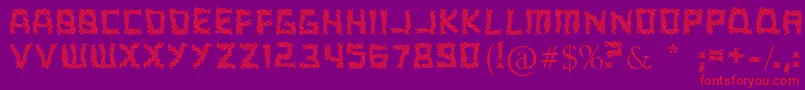 ARippingYarnToo Font – Red Fonts on Purple Background