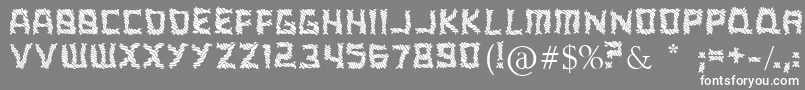 ARippingYarnToo-fontti – valkoiset fontit harmaalla taustalla