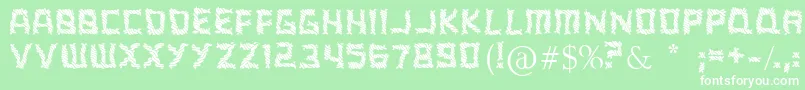 ARippingYarnToo Font – White Fonts on Green Background