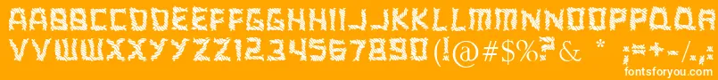 ARippingYarnToo Font – White Fonts on Orange Background