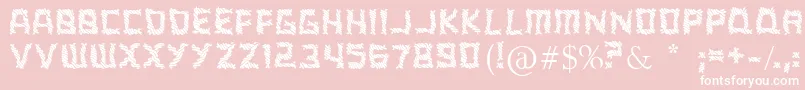 ARippingYarnToo Font – White Fonts on Pink Background