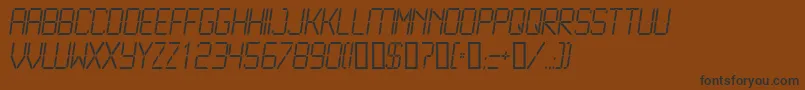 Lcd2Light Font – Black Fonts on Brown Background