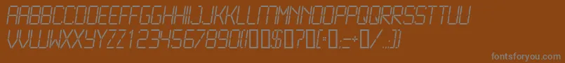 Lcd2Light Font – Gray Fonts on Brown Background