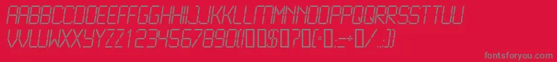 Lcd2Light Font – Gray Fonts on Red Background