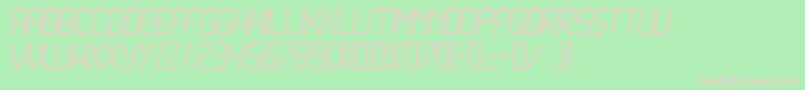 Lcd2Light Font – Pink Fonts on Green Background