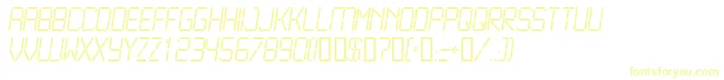 Шрифт Lcd2Light – жёлтые шрифты
