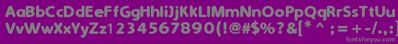 フォントSimplyRoundedBold – 紫の背景に灰色の文字