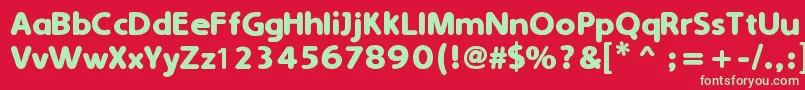 SimplyRoundedBold Font – Green Fonts on Red Background