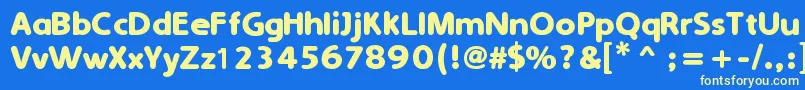 SimplyRoundedBold Font – Yellow Fonts on Blue Background