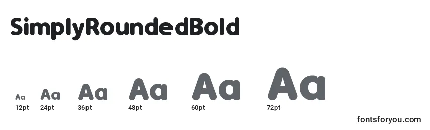 SimplyRoundedBold Font Sizes
