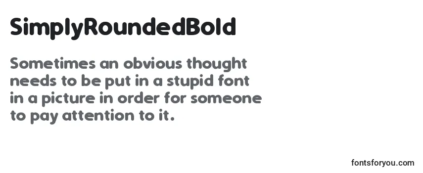 SimplyRoundedBold-fontti