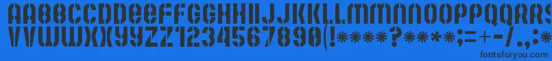 MuteFruitRegular Font – Black Fonts on Blue Background