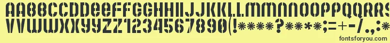 MuteFruitRegular Font – Black Fonts on Yellow Background