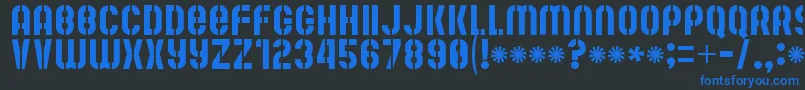 MuteFruitRegular Font – Blue Fonts on Black Background