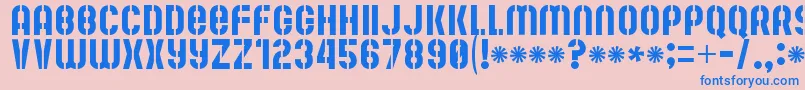 MuteFruitRegular Font – Blue Fonts on Pink Background