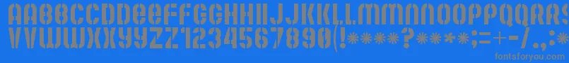 Шрифт MuteFruitRegular – серые шрифты на синем фоне