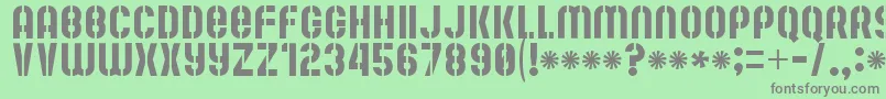 Шрифт MuteFruitRegular – серые шрифты на зелёном фоне