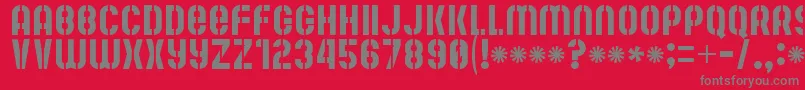 MuteFruitRegular Font – Gray Fonts on Red Background