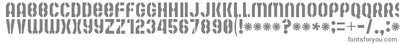 MuteFruitRegular Font – Gray Fonts on White Background