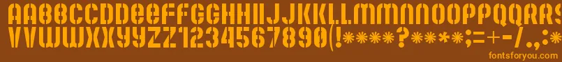 MuteFruitRegular Font – Orange Fonts on Brown Background
