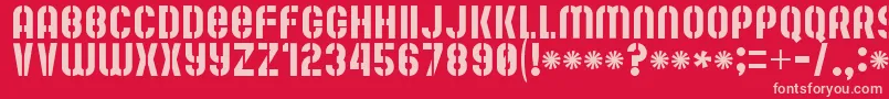 MuteFruitRegular Font – Pink Fonts on Red Background