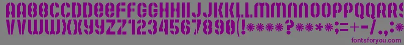 MuteFruitRegular-fontti – violetit fontit harmaalla taustalla