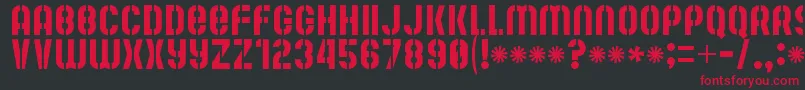 MuteFruitRegular Font – Red Fonts on Black Background