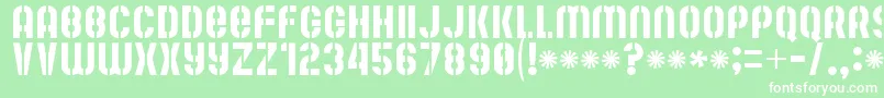 フォントMuteFruitRegular – 緑の背景に白い文字