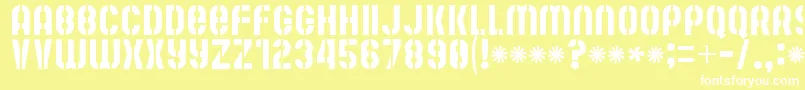 MuteFruitRegular Font – White Fonts on Yellow Background