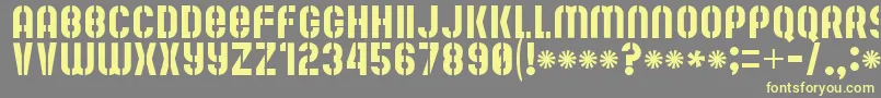 MuteFruitRegular Font – Yellow Fonts on Gray Background