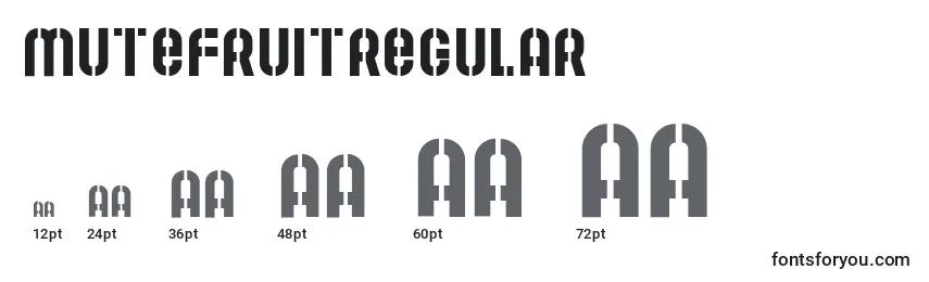Размеры шрифта MuteFruitRegular
