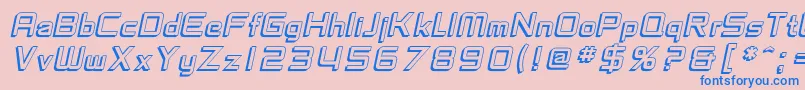 SfChaerilidaeShadedOblique Font – Blue Fonts on Pink Background