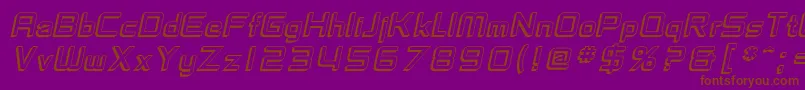 SfChaerilidaeShadedOblique Font – Brown Fonts on Purple Background