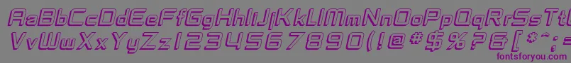 SfChaerilidaeShadedOblique Font – Purple Fonts on Gray Background