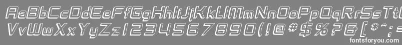 SfChaerilidaeShadedOblique Font – White Fonts on Gray Background