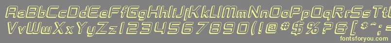 SfChaerilidaeShadedOblique Font – Yellow Fonts on Gray Background