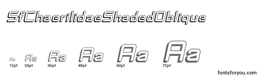 SfChaerilidaeShadedOblique Font Sizes