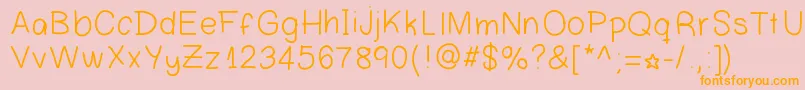 Clensey Font – Orange Fonts on Pink Background