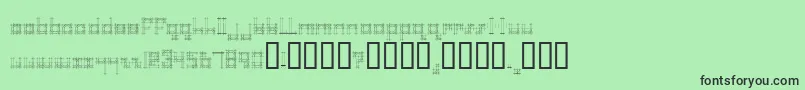 BauhausSketch-fontti – mustat fontit vihreällä taustalla