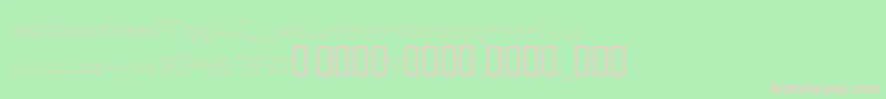 BauhausSketch-fontti – vaaleanpunaiset fontit vihreällä taustalla