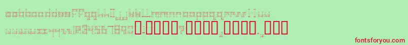 BauhausSketch Font – Red Fonts on Green Background