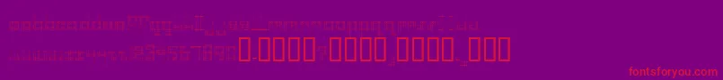 BauhausSketch-Schriftart – Rote Schriften auf violettem Hintergrund