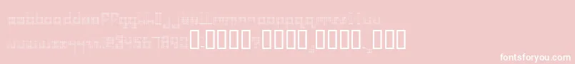 BauhausSketch-fontti – valkoiset fontit vaaleanpunaisella taustalla