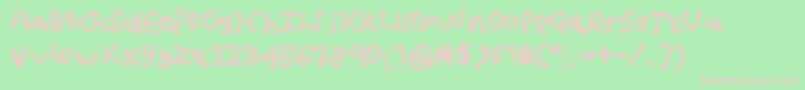 AlmondMilk Font – Pink Fonts on Green Background